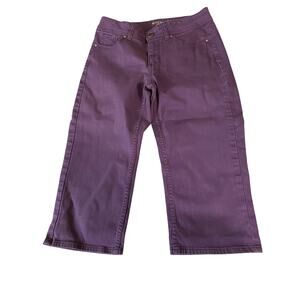 Riders by Lee Purple Cotton Women’s Capri Summer Casual